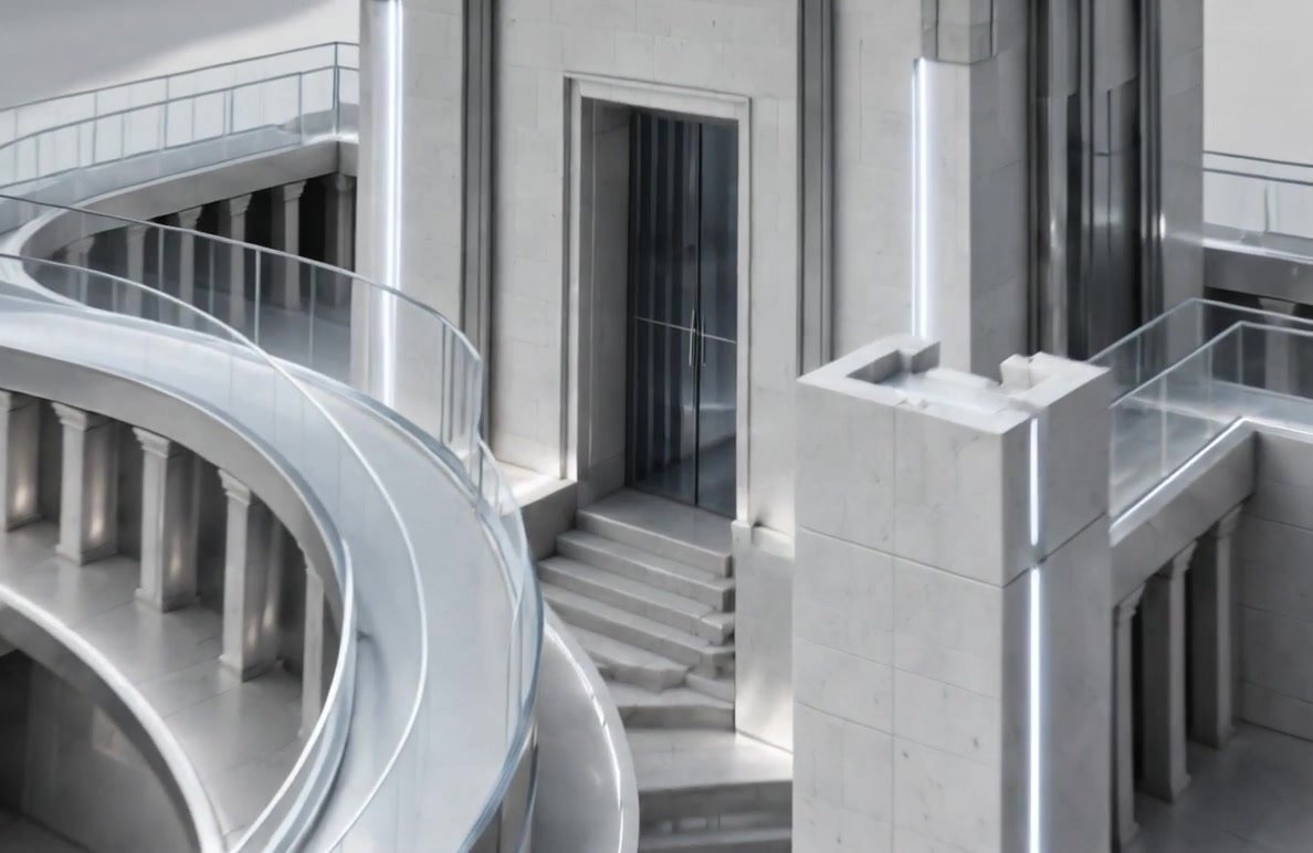 Das SDG Media Solutions Monument, Nahaufnahme am Eingang